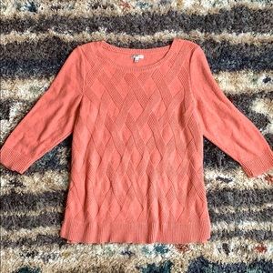 Coral Marled Knit Sweater